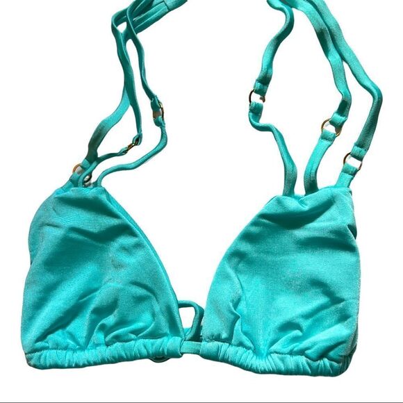 Beach Bunny Ireland Bikini Top Light Aqua nwt - Picture 3 of 7